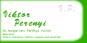 viktor perenyi business card